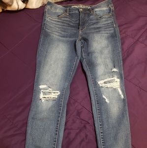 High waisted skinny jeans